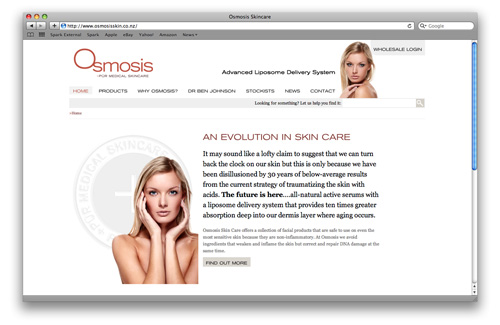 Website Redesign - Osmosis Skincare New Zealand