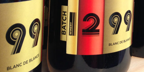 Batch Winery Waiheke - Wine label design Duffy Design 1299 Blanc de Blancs