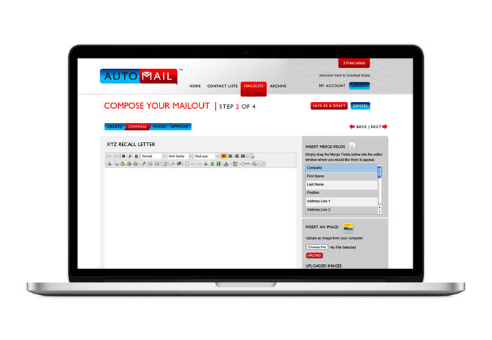 Automail Custom Web-based Application Design