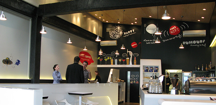 Cafe Interior Graphics Nuffield St Newmarket