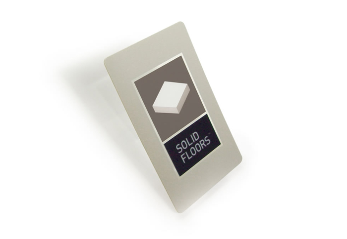 Company Rebranding Solid Floors Plastic Business Card Design
