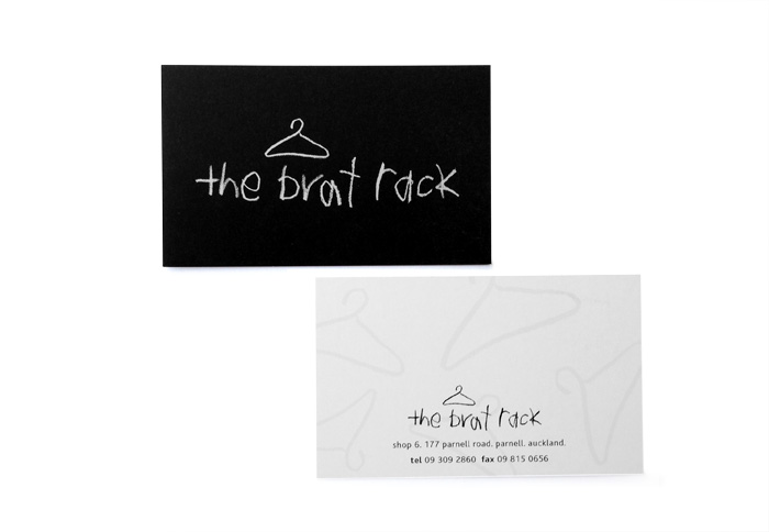 Clothing Brand Design - The Brat Rack Business Card by Duffy Design