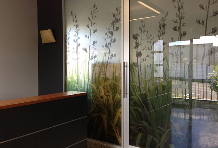 Office Interior Graphics Sliding Doors